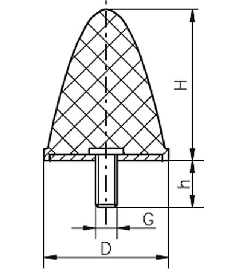 Cone Rubber shock absorber Stopper.png