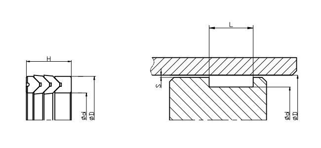 vee packing piston
