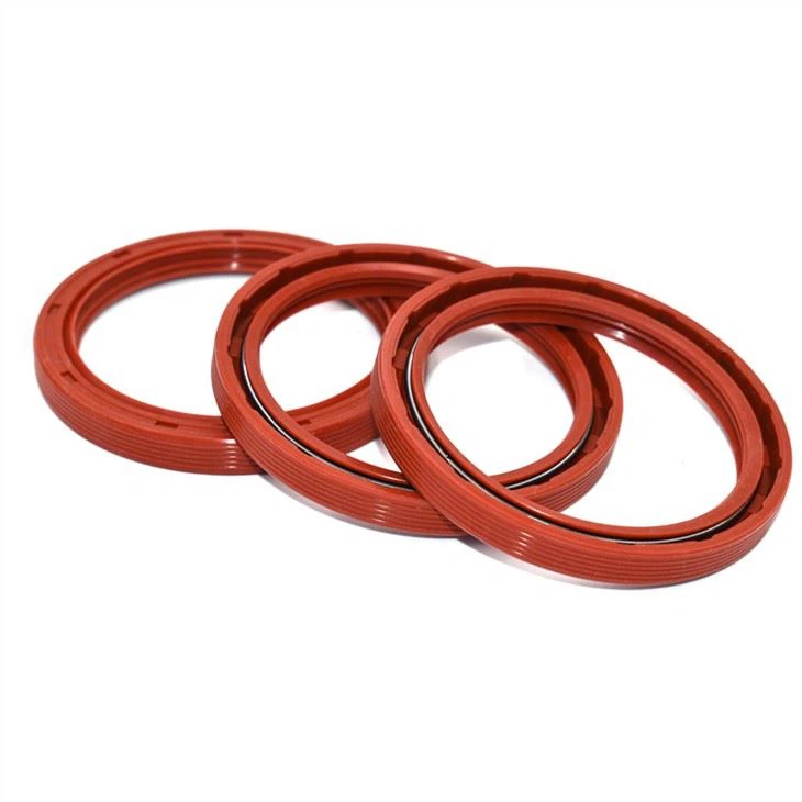 Red Colour Silicone Radial Double Lip Oil Seal